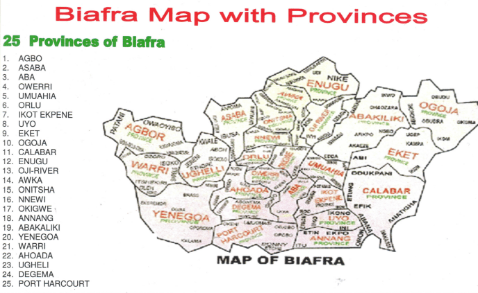 republic of biafra
map, the map of biafra
